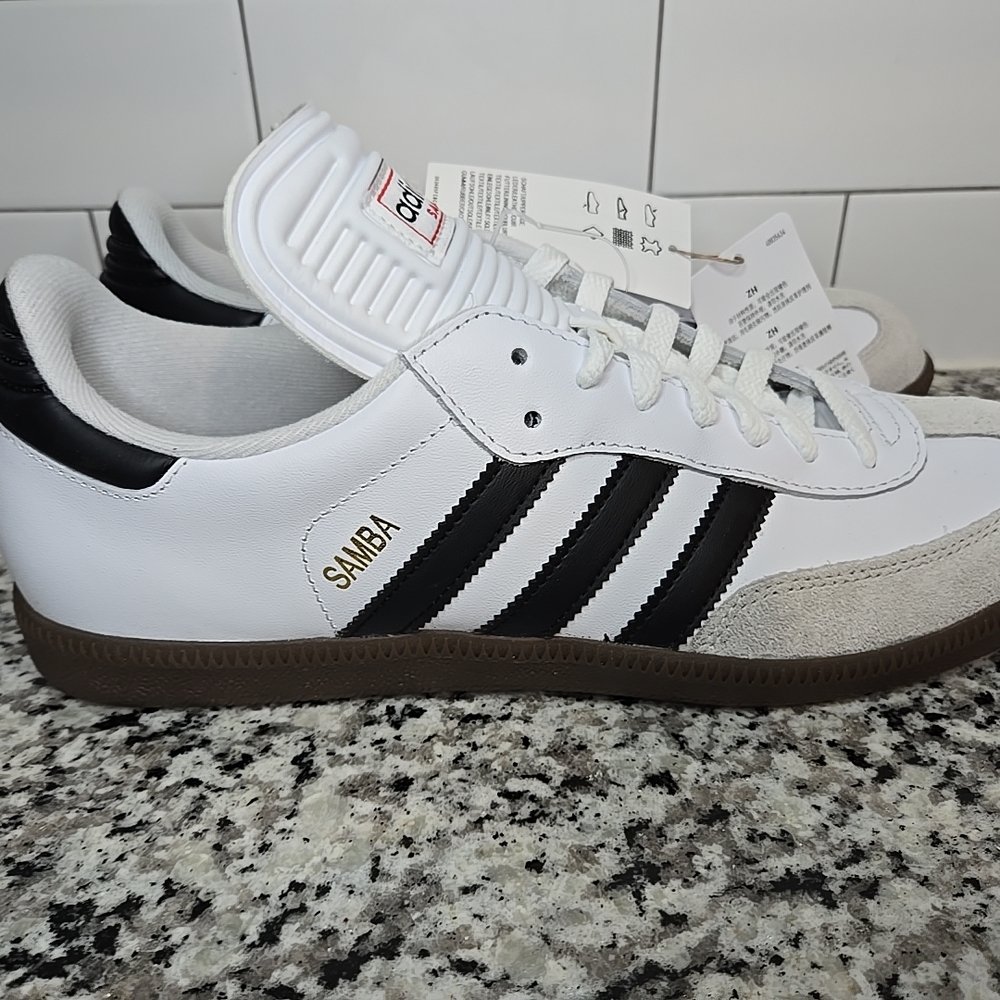 Adidas Samba White and Black Sneakers